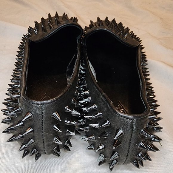 UNIF | Hellraiser Studded Loafers Black With Black Spikes - Picture 4 of 7